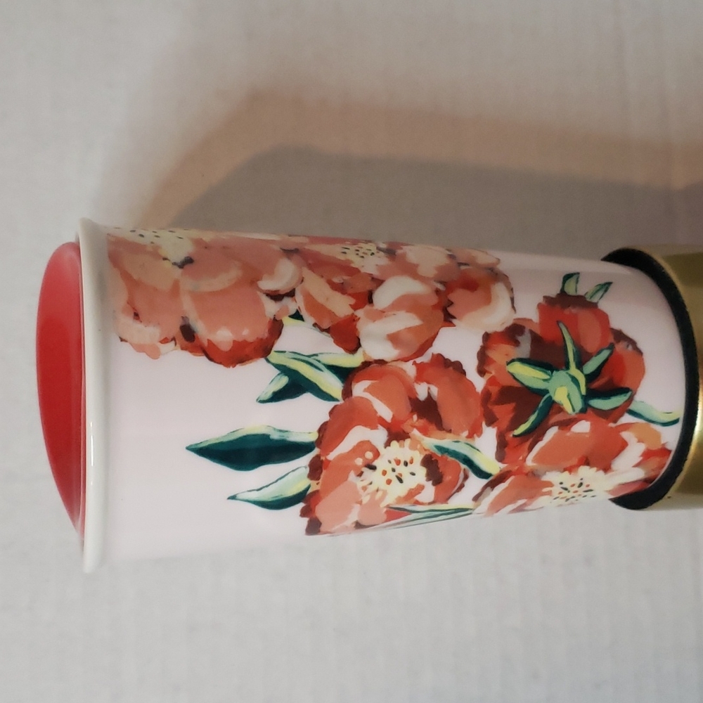 Floral 2015 Starbucks Traveler Tumbler 10oz W/Lid